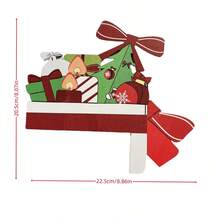 1入組創意聖誕老人門角裝飾，附雙面膠帶，麋鹿，木雕壁藝，聖誕門框標誌裝飾，聖誕樹和家居裝飾