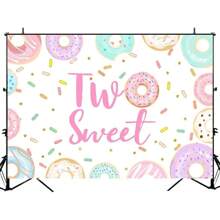 Avezano Donut Two Sweet Birthday Backdrop Second Birthday Party Decorations Background Sprinkles Donut Happy 2nd Birthday Party Supplies,Christmas - Multicolor - View 3