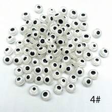 50pcs Fashionable Evil Eye Shaped Flat Beads, 8x5mm, With Straight Hole, DIY Jewelry Accessories For Necklace & Bracelet Making