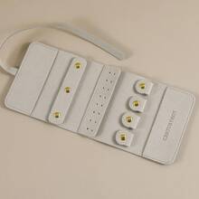 1Pc Portable Multifunctional Small Jewelry Roll Earrings Ring Earrings Necklace Watch Storage Bag - Multicolor - View 9