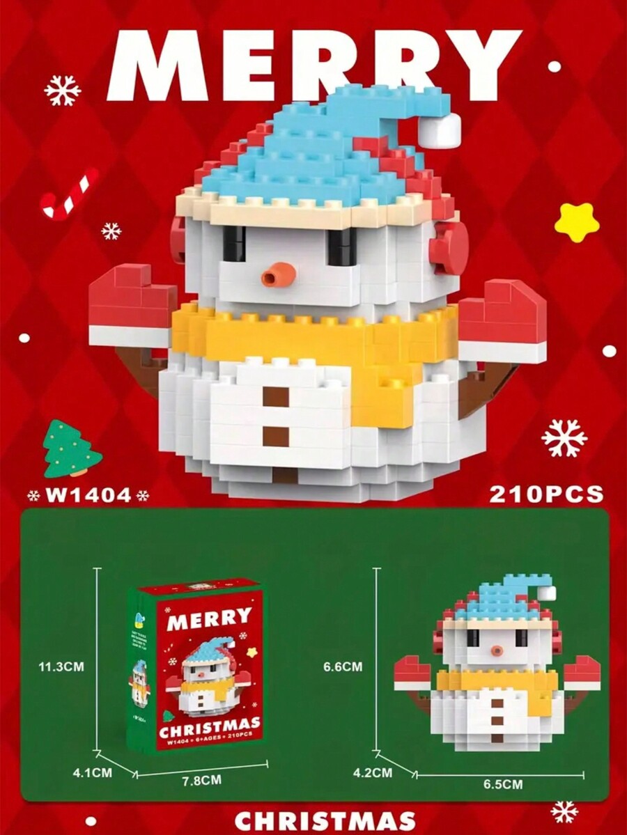 Christmas Santa Claus, Christmas Tree, Train, Snowman Micro Particles