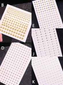 1pc 180 Silver-Plated Rhinestone Lip/Microblading/Face Sticker Stud, Fashionable Minimalist High-End Women's Party Jewelry