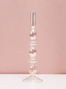 1入組玻璃燭台，桌上燭臺裝飾，家居插花、花瓶、拍照、裝飾道具、家居裝飾飾品 - 彩色 - 查看 2