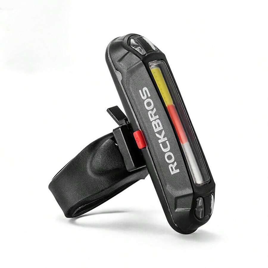 ROCKBROS Bicycle Light Waterproof Bike Taillight LED USB Rechargable Back Light Riding Warning Saddle Bike Rear Light - Black - View 1