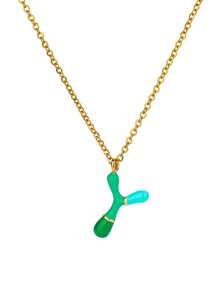 1入組多巴胺彩色氣泡字母頭飾項鍊，適合女孩子，可愛的氣球字母名稱項鍊，不鏽鋼鎖骨鏈，夏季時尚珠寶配飾（隨機顏色）