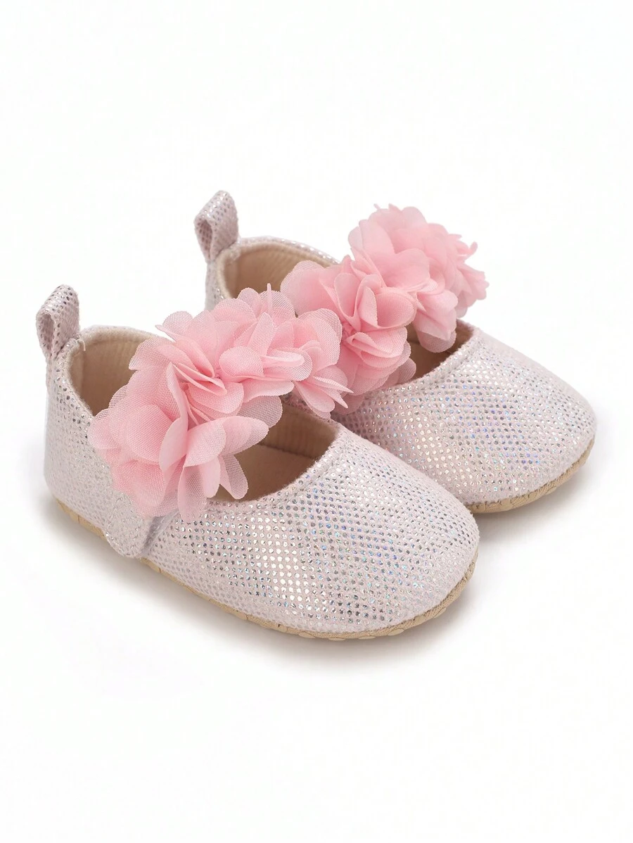 最新款2024款女婴公主鞋，0-1岁女婴学步鞋 - 粉色 - 查看 1