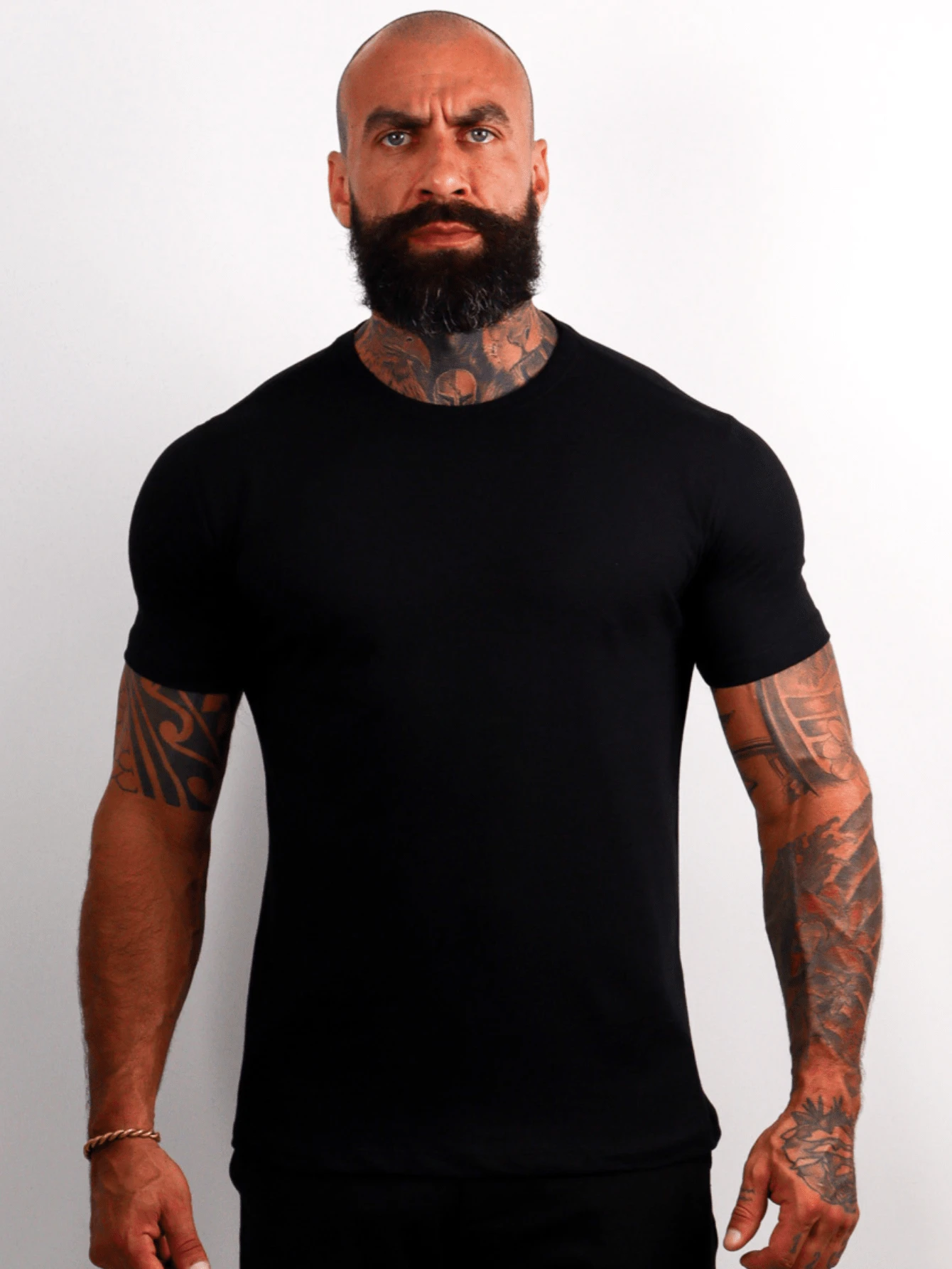 Men T-Shirts - 黑色 - 查看 1