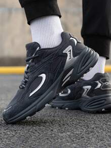 baasploa 1 pièce de nouvelles chaussures de sport casual pour hommes à semelle épaisse, laçage, maille respirante, antidérapante et légère, pour une marche saine en extérieur