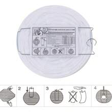 50 Pantalla China 40 Cm Blanca Lampara Papel Boda Fiesta Xv