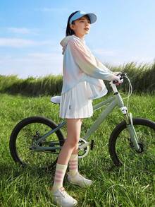 Annil Girl's Spring And Autumn Colorful Hooded Coat Pink