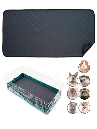 Thảm lót chuồng chuột lang & miếng lót nước tiểu, không thấm nước và siêu thấm, có thể tái sử dụng để bảo vệ giường, thảm chống trượt cho động vật nhỏ như thỏ, chuột đồng và chuột - 24" X 47"