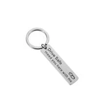 CustomText Name Keychain Stainless Steel Personalized Engraved Tag Keychain Gifts For Men And Women