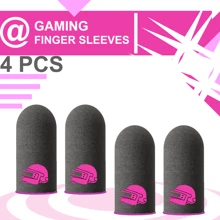 2對銀色纖維手機3L電競手指套手套，專業遊戲玩家汗水防滑抗汗吸收敏感絲滑觸摸屏手指套電競手指套 - 均碼 - 查看 4