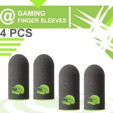 2對銀色纖維手機3L電競手指套手套，專業遊戲玩家汗水防滑抗汗吸收敏感絲滑觸摸屏手指套電競手指套 - 均碼 - 查看 6