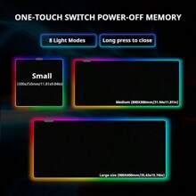 Bàn di chuột RGB sống động EWEADN: Nâng tầm không gian làm việc của bạn bằng bàn di chuột chơi game LED. Đạt được độ chính xác và phong cách cho chuột máy tính không dây, lý tưởng cho văn phòng, gia đình và chơi game - màu đen - Xem 5
