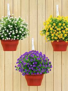1/3pcs Artificial Plant Fake Flowers, For Indoor & Outdoor Garden, Patio, Window Decoration, Wedding Centerpiece, Home Decor, Flower Arrangement, Party Table Centerpiece, New Year Decoration. - Purple - View 6