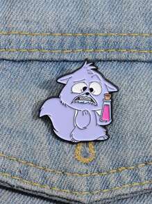 1 pieza de broche de esmalte con forma de pociones moradas linda y creativa con diseño de dibujos animados, divertidos pequeños regalos decorativos de joyería