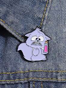 1 pieza de broche de esmalte con forma de pociones moradas linda y creativa con diseño de dibujos animados, divertidos pequeños regalos decorativos de joyería