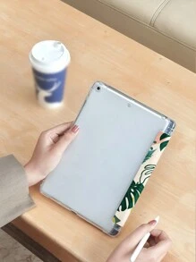 Green Plant Pad Case Compatible With IPad 7/8/9th Generation 10.2inch,Compatible With Samsung Galaxy Tab A7 10.4 Inch, Matepad 10.4/ Tab/ Cover,With Pen Holder,Supports Automatic Sleep/Wake Lid