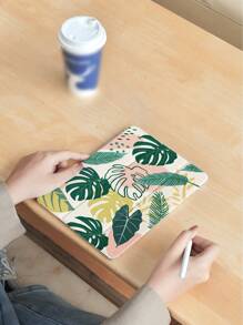 Green Plant Pad Case Compatible With IPad 7/8/9th Generation 10.2inch,Compatible With Samsung Galaxy Tab A7 10.4 Inch, Matepad 10.4/ Tab/ Cover,With Pen Holder,Supports Automatic Sleep/Wake Lid