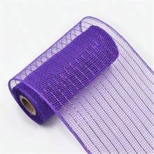 PP Mesh Ribbon Flower Wreath Making Material DIY Home Decoration And Festival Arrangement Supplies - Purple - View 2