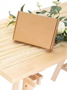 1/2/5 piezas Camino de mesa plegable de estilo lechoso de 90*180cm de poliéster, decoraciones para fiestas de cumpleaños, accesorios para bodas, fiesta del hogar, decoración de mesa para habitación de fiesta, mantel, camino de mesa, cubierta de mesa