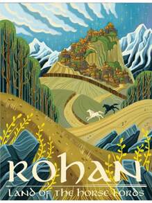 1入抽象戒指藝術復古旅遊海報油畫畫布，莫德爾城堡之主主題，適用於兒童臥室家居裝飾畫，無畫框 - 彩色 - 查看 24