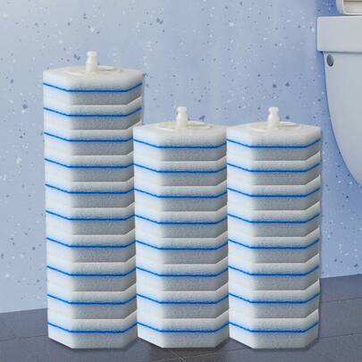 FoBianJie 30 件一次性马桶清洁棒补充装，升级材质一次性马桶清洁棒头刷兼容多种清洁棒，公寓必需品，大学宿舍必需品，准备上学，返校用品清洁棒补充装浴室装饰秋季装饰