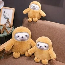 Cute Sloth Plush Doll Soft Stuffed Animal Plushie, Room Decor And Birthday Gift - Brown - View 4