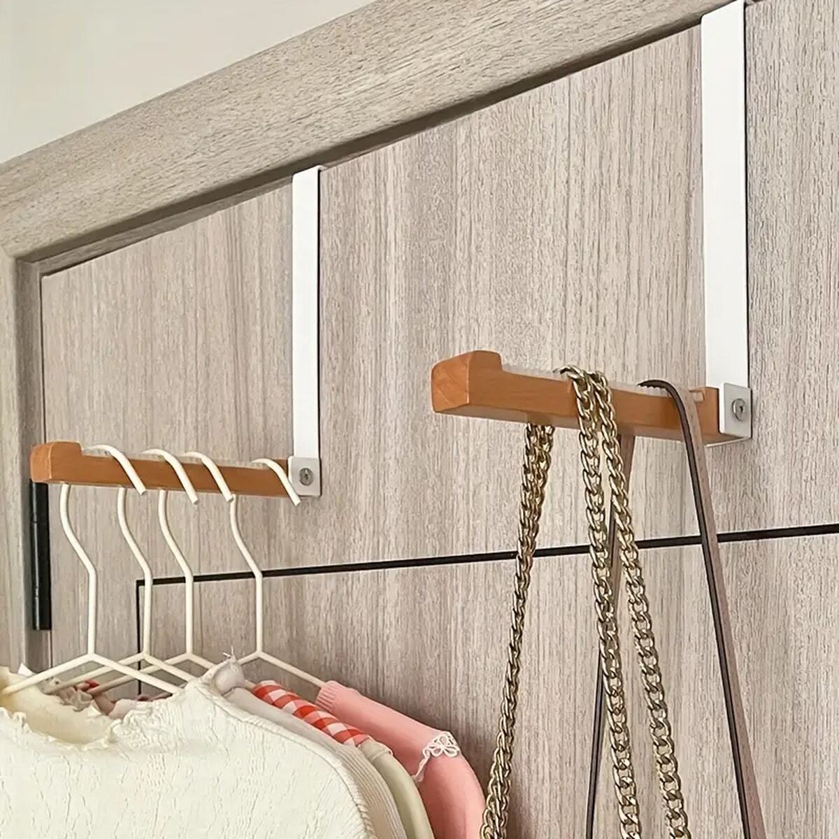 Crochets Muraux Réglables Pour Cabine Ou Cloison - Support Pour Portes, Manteaux, Sacs - Installation Facile Avec Tournevis