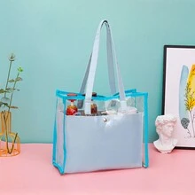 Túi đựng đồ vệ sinh & mỹ phẩm PVC mới, Túi đi biển, Túi đựng đồ du lịch chống nước, Túi bảo quản đơn giản, Túi bơi, Túi vệ sinh di động - Nhiều màu - Xem 4