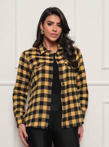 Women Blouses - Yellow - View 4