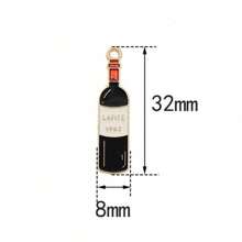 10入組合金葡萄酒系列迷你吊墜珠子-適用於DIY項鍊、手鍊、耳環和首飾製作