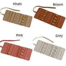 1Pc Portable Multifunctional Small Jewelry Roll Earrings Ring Earrings Necklace Watch Storage Bag - Multicolor - View 10