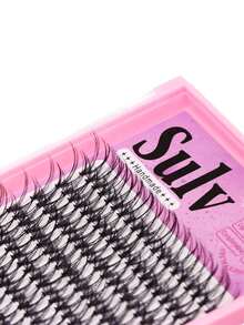 Sulv Lash  Luxe Bold Cluster Lashes Kit 8-10-12mm Mixed/10-12-14mm Mixed/10-12-14-16mm Mixed/14-16-18mm Mixed/14-16-18-20mm Mixed Individual Lash Extensions Newbie's Five-Second DIY Dramatic Volume Eyelash Wispy Faux Mink Lash Mixed Length Tray With Bond & Seal, Applicator At Home - Black - View 7
