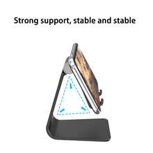 1pc Plastic & Aluminium Alloy Foldable Phone Stand, Desktop Holder Back To School - White - View 4