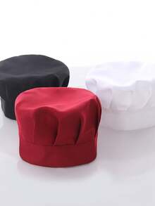 1 Mũ đầu bếp xếp nếp có thể điều chỉnh, Mũ chống bụi có thể tái sử dụng, Thích hợp cho đầu bếp, Người phục vụ nhà hàng, Nhân viên làm bánh, v.v. - 1 cái - Xem 5