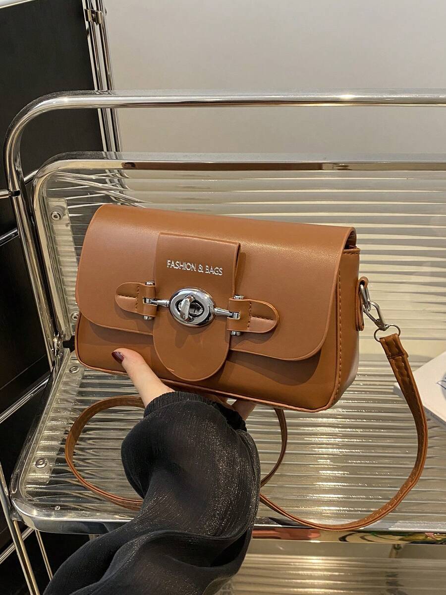 Thiết kế khóa xoay mini thời trang và thanh lịch Túi đeo chéo bằng da PU, Túi đựng điện thoại mini Thích hợp cho các bạn gái và phụ nữ khi mua sắm, mua sắm, quà tặng, tiệc tùng