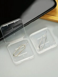 1入Nano SIM卡針，適用於iPhone、智能手機和平板電腦 - 白色 - 查看 7