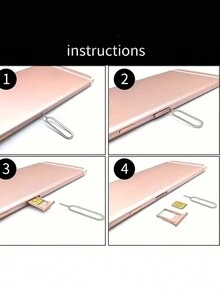 1入Nano SIM卡針，適用於iPhone、智能手機和平板電腦 - 白色 - 查看 10