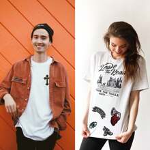 15Pcs Dark Style1 Embroidered Applique Iron On Patches For Backpacks, Rock Band Patches For Jackets, Cool Sew Patch For Clothing, Jeans, Hats, DIY Accessories