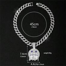 1pc Stylish Alloy Hip-Hop Face Expression Pendant Necklace With  Chain For Daily Wear - Hip Hop Pendant - View 18