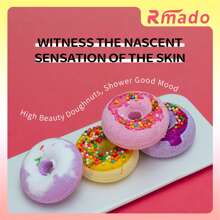 4pcs Donut Bath Salt Balls - Bath Bombs Shower Steamers With Natural Essential Oils - Moisturize Skin & Relieve Stress - Ideal Gift For Her, Wife, Girlfriend, Mother And Kids (Boys & Girls). - 4pcs/1pack - View 12