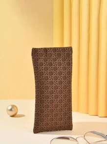 1 件/2 件男女通用钻石图案 PU 皮革眼镜盒 - 防水太阳镜袋 - 眼镜收纳袋 - 手表 - 耳机 - 小物品收纳袋 - 理想礼物