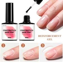 XEIJAYI Building Nail Gel Nail Polish For Strengthener Gel,Extension Gel,Base Coat In A Bottle With Brush Rhinestone,Base Coat,False Nail Tips Glue Gel Soak Off Uv Led Gel Nail, Clear - Clear - View 3