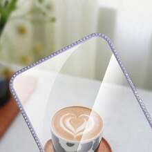 2pcs Purple Bling Rhinestone Frame IPhone Tempered Glass Screen Protector, Anti-Explosion & Easy To Install - Purple - View 3