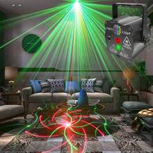 Láser de etapa USB Mini, Luz multicolor para fiestas en bares - Negro - Ver 7