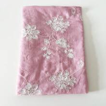 時尚刺繡圍巾披肩沙灘巾女款，適合日常使用 - 彩色 - 查看 11