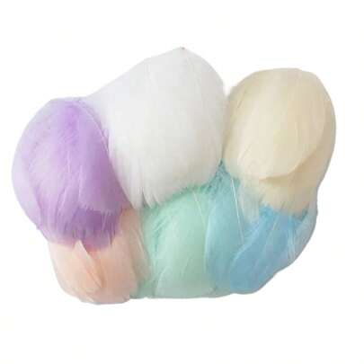 100 pièces/sac Plumes colorées de 6 à 12 cm, plumes naturelles d'oie, plumes de cygne pour la décoration de la maison, l'artisanat, le DIY, les mariages, les fêtes, les accessoires de bijoux