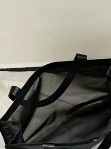 1pc Customized Mesh Tote Bag Your Own Design,Personalized Design (Name,Logo,Text) Foldable Large Capacity Lightweight Stylish Personalized Tote Bag Shoulder Bag Casual Shopping Bag Tote Bags Initial Classic Present Bag Personalized For Wedding Birthday Beach Holiday ,Use Tt Yourself Or Give Gifts To Others For Friends Mom Teachers Large Capacity Bag For Women Letter Portable,Multifunction,Versatile,Large Capacity,Functional,Foldable,Practical,All-Purpose Fashion,Contracted,Vacay Vibes/Vacation,Minimalist,Sports,Leisure,Solid Color Unique,Personalized,Custom Finds,Winter Fashion,Christmas/Holiday Gift,Personalized Gifts For Women,Travel Bag,Clutch Bag/Handbag Ideal Gifts For Her Girlfriend,Family,Friends,Women, Rookies & White-Collar Workers,Pink Girls For Anniversaries,For Birthdays,For Christmas,For Winter,For Holiday/ Vacation,For Outdoors/Outings/Travel/Hiking/Stadium/Sports/Climbing,For School - Black - View 4